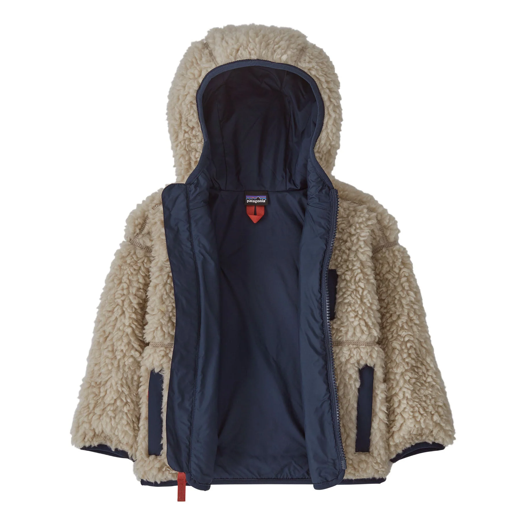 Patagonia Baby Retro-X® Hoody Natural w/New Navy - Image 2