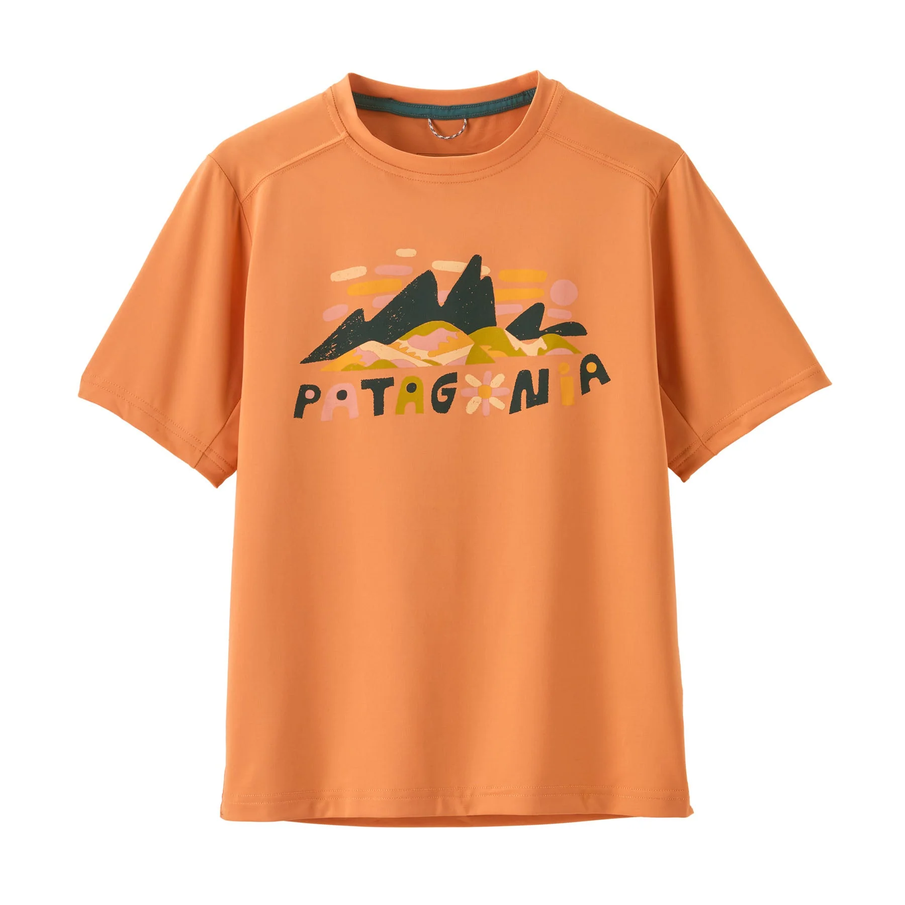 Patagonia Capilene® Silkweight T-Shirt Fitz Roy Superbloom: Heirloom Peach
